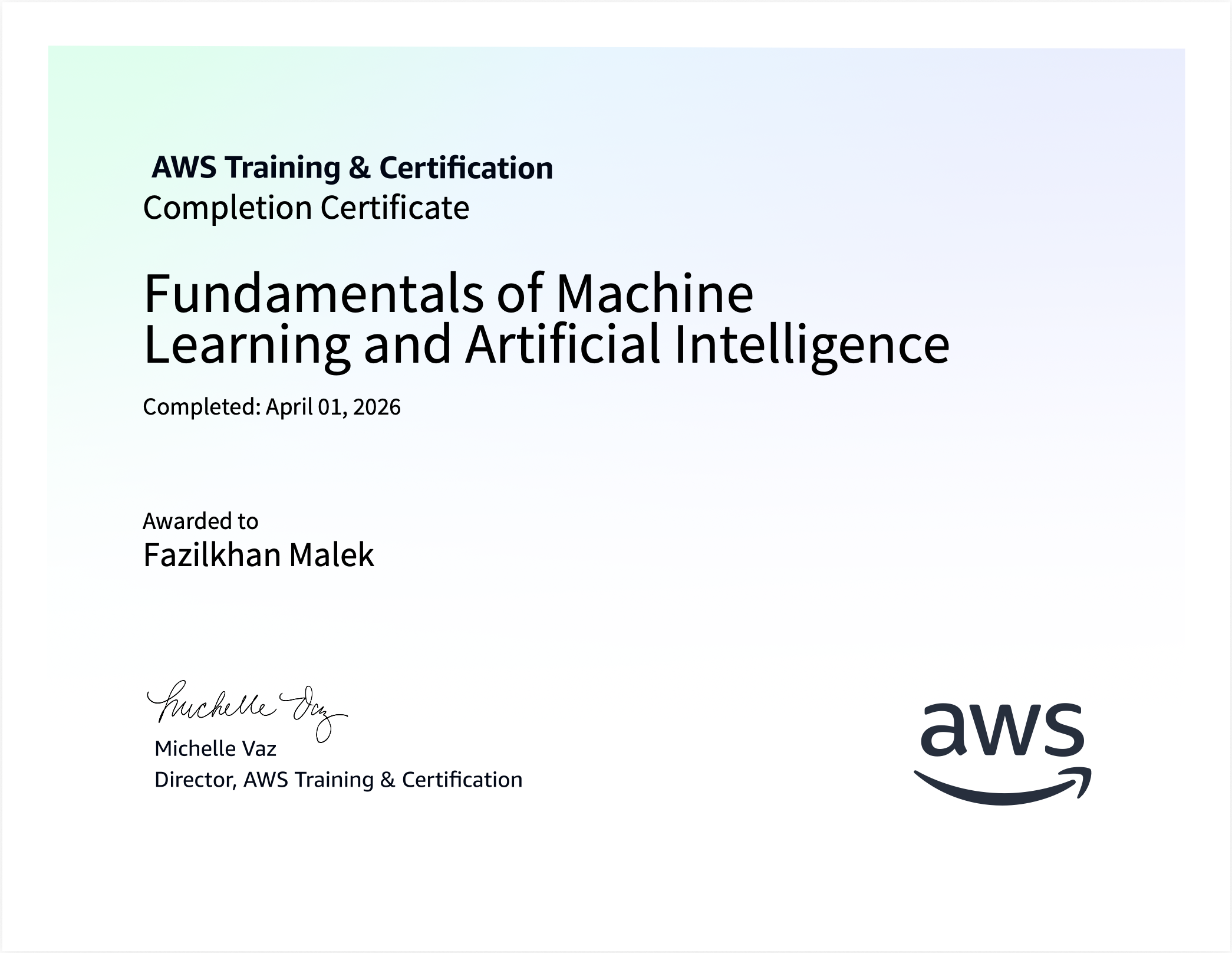 AWS Academy Graduate - Cloud Foundations / AI & ML