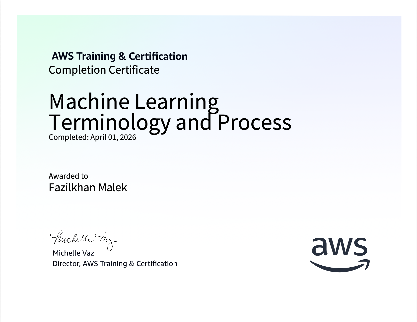 AWS Academy Graduate - Machine Learning